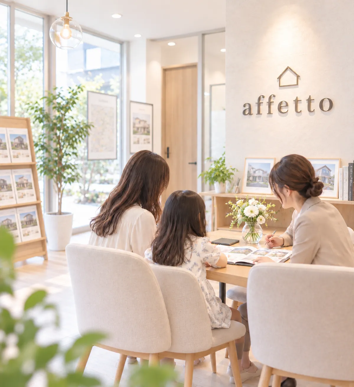affettoの店舗で住まいのご相談をされるお客様